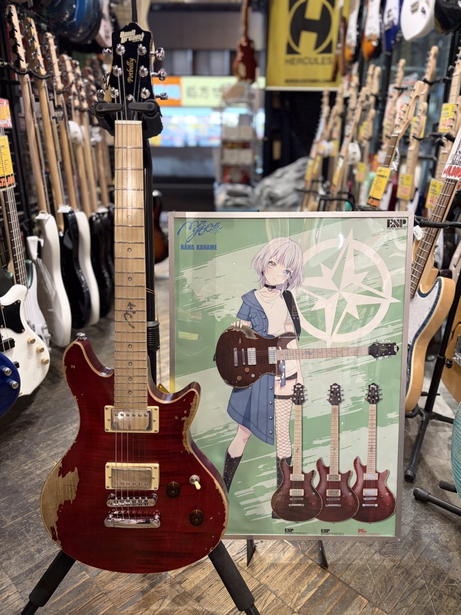 Bang Dream × ESP POTBELLY BanG Dream！ POTBELLY FM Rana Distressed