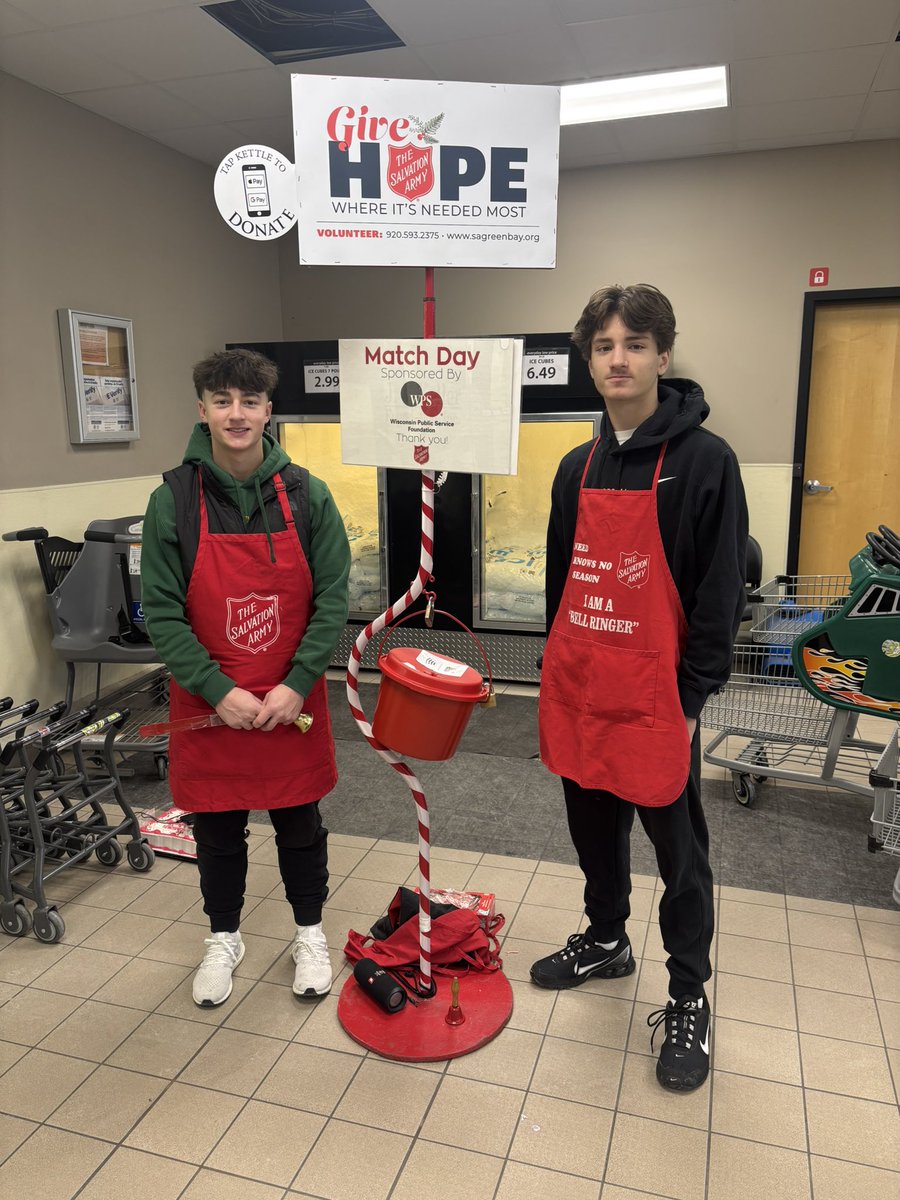 BaseballPreble's tweet image. Thank you to all of the Preble baseball players that helped out today ringing bells for Salvation Army! Great job representing our school, your families and helping out our community! We’re proud of you for your service!