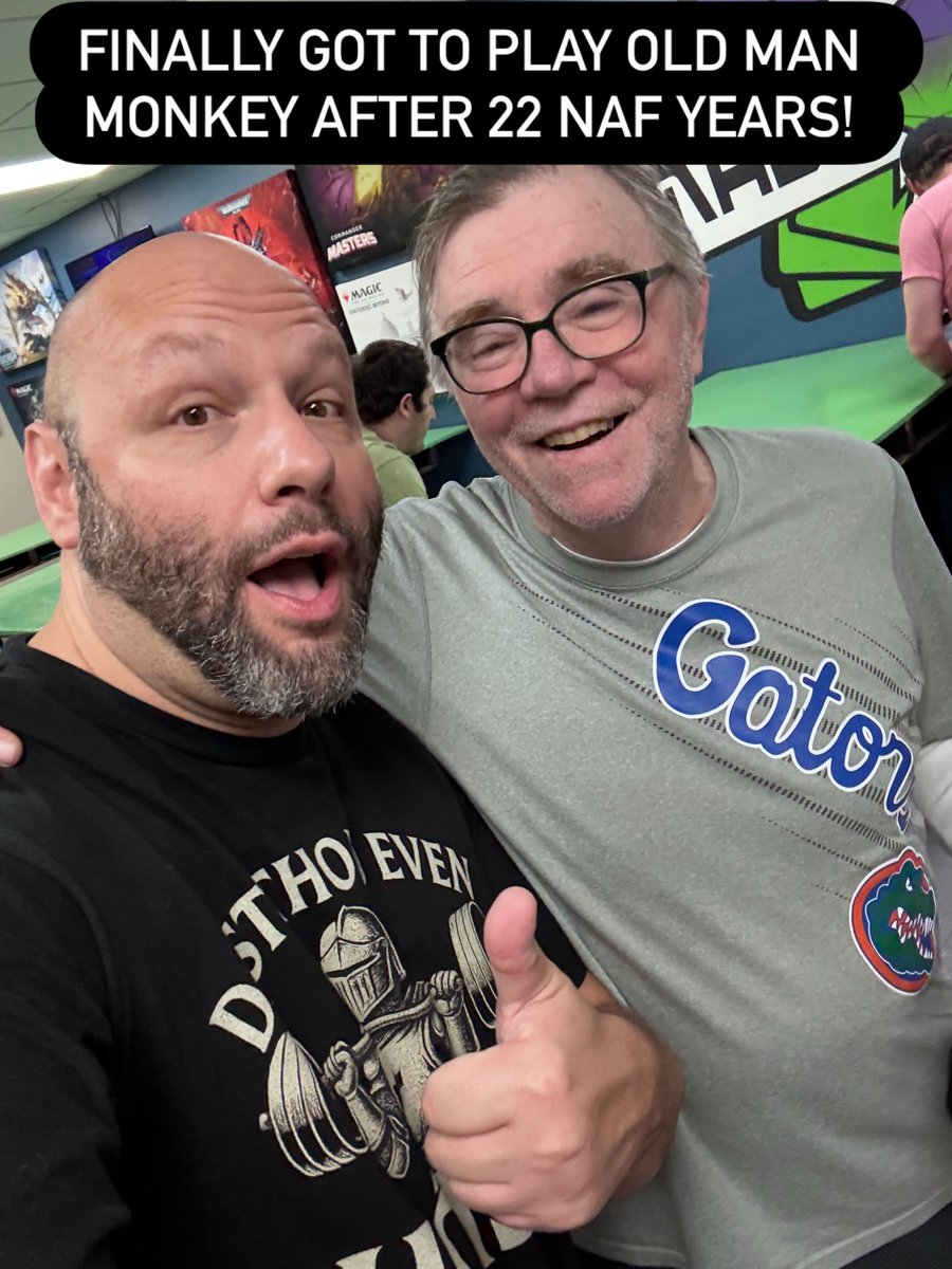 James Luft ran an awesome event in Tampa today and I finally got a game with the NAF legend, Old Man Monkey! #bloodbowl #naf