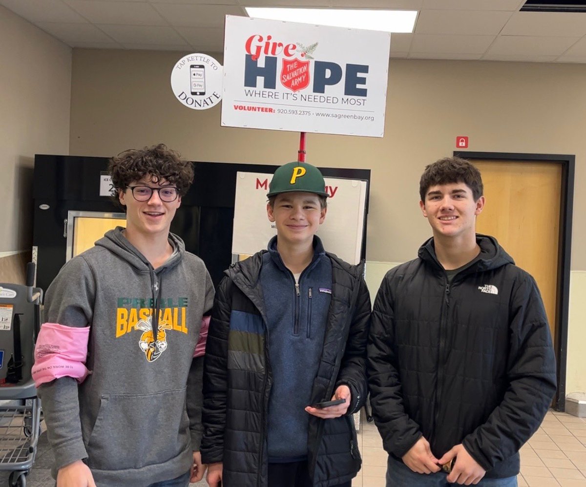 BaseballPreble's tweet image. Thank you to all of the Preble baseball players that helped out today ringing bells for Salvation Army! Great job representing our school, your families and helping out our community! We’re proud of you for your service!