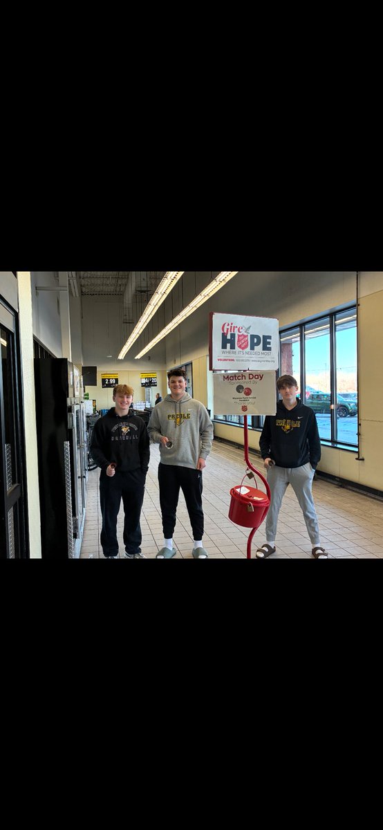 BaseballPreble's tweet image. Thank you to all of the Preble baseball players that helped out today ringing bells for Salvation Army! Great job representing our school, your families and helping out our community! We’re proud of you for your service!