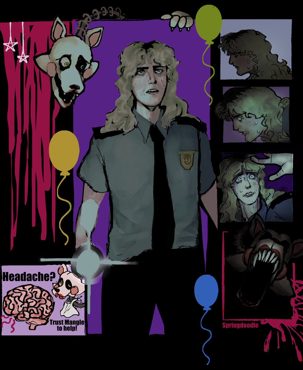 I really hate this but ill post it on here anyways 🥲 #Jeremyfitzgerald #FNAF #Fivenightsatfreddys