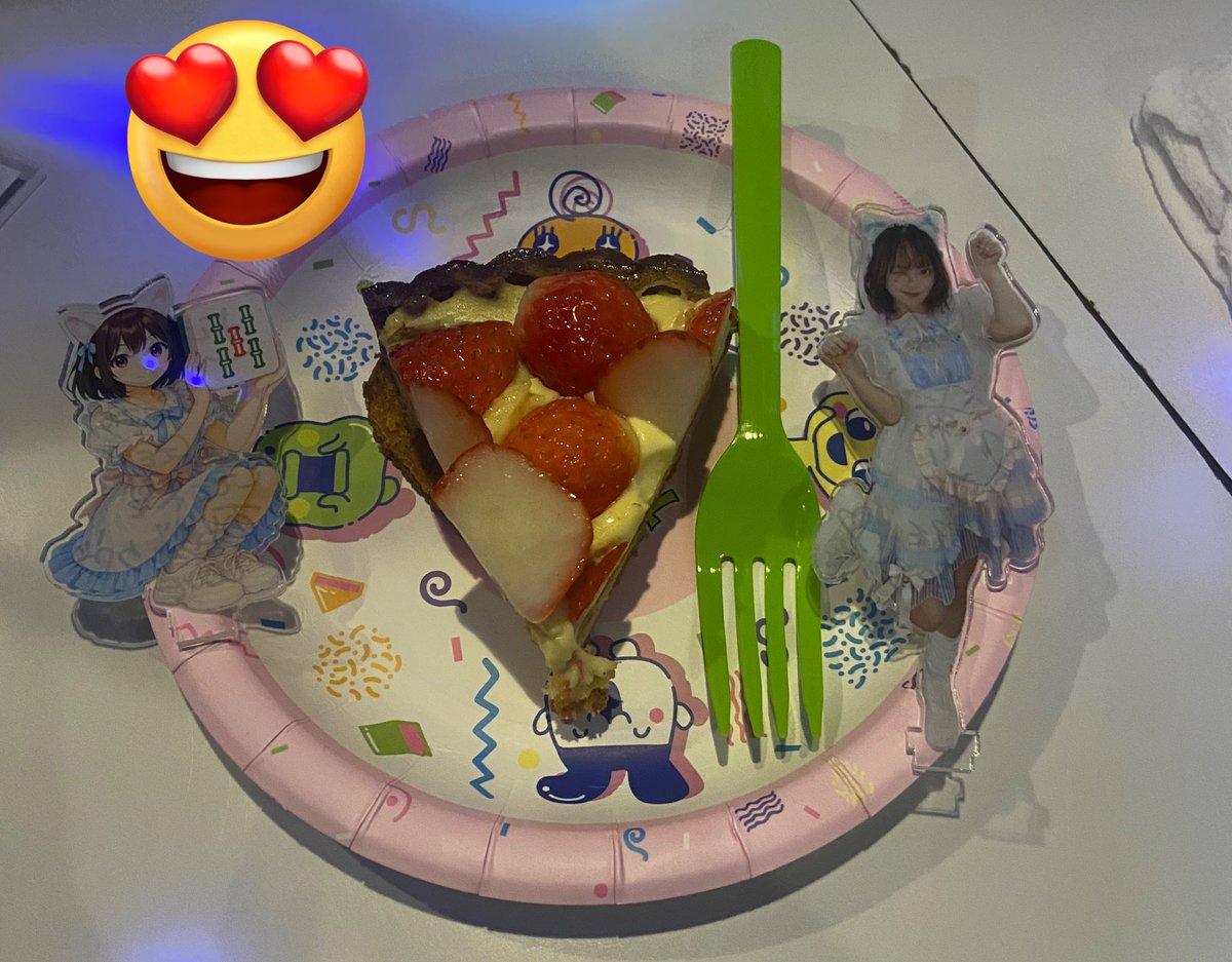 あかりちゃん🌼誕生日🎂チェキ！ ケーキ🎂も食べれた…！(アクスタも