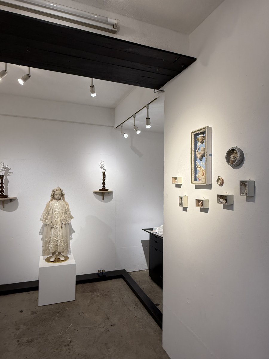 電車の中から、おそよう御座います✨✨
個展「ガラスの瞳は海の色」(ギャラリーMalle)も本日が最終日となりました✨☺️本日まで無事に開催出来ましたのも、一重に支えて下さった皆様の御蔭と感謝の気持ちでいっぱいです😂🙏🙏
本日は5：00までとなります。もし宜しければお立ち寄り下さいませ☺️☺️