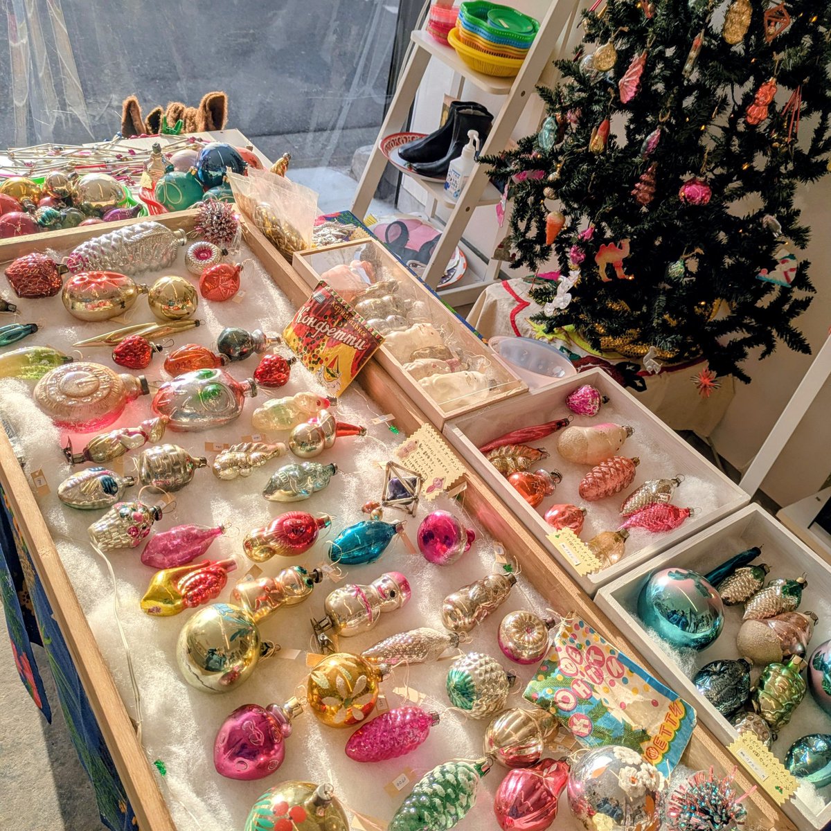 マリン♡さま専用です　ビンテージクリスマスオーナメントセット　旧ソビエト 希少なヴィンテージソビエトクリスマスツリーの飾り（乙女、女の子