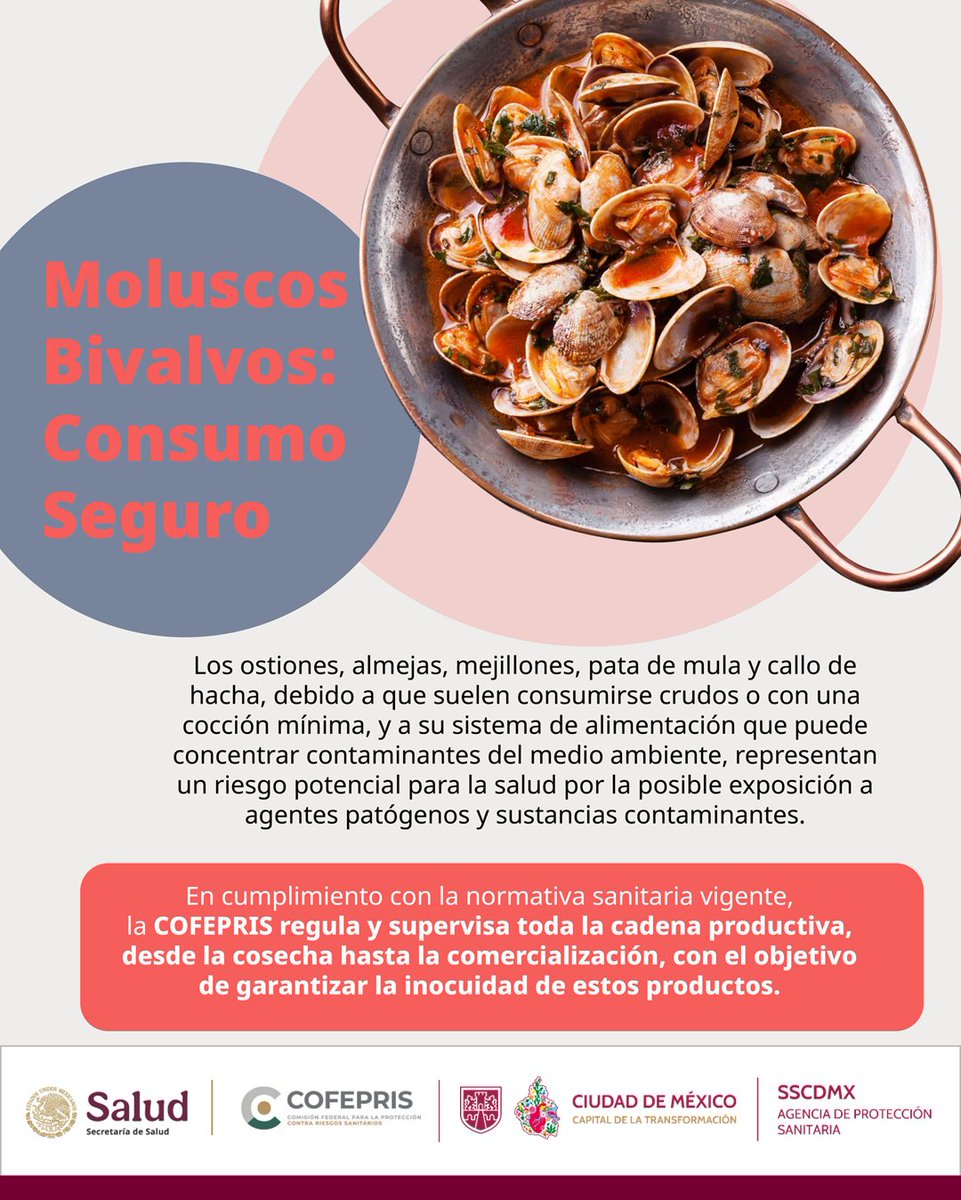 AGSANITARIA's tweet image. 🚩Antes de que decidas preparar ese #bacalao, #ostras, u otros #mariscos y #moluscos, consulta si hay #AlertaSanitaria vigente en tu zona o sobre la procedencia del producto.🦪

¡Infórmate con fuentes oficiales!📲