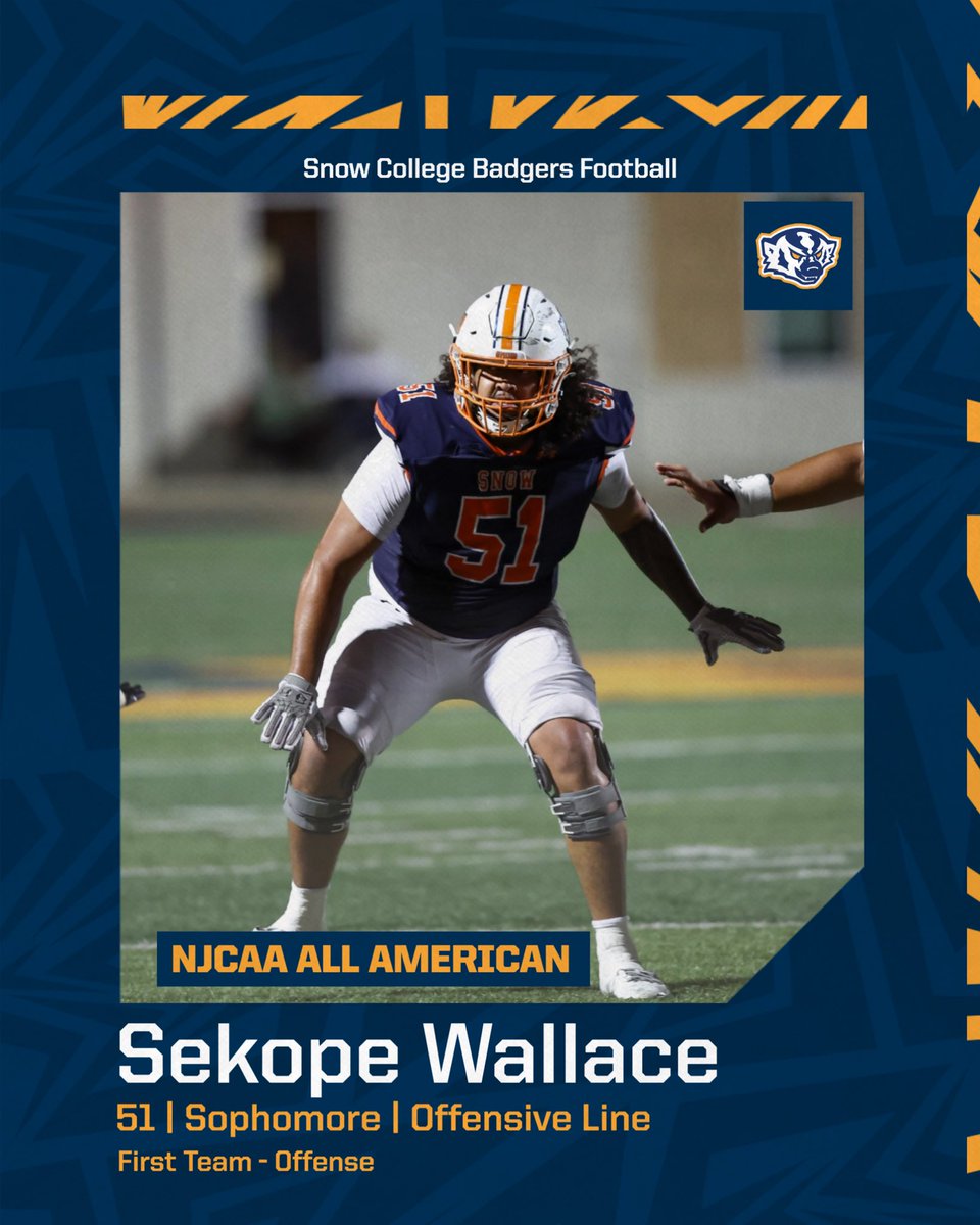SnowCollegeFB's tweet image. All-American 💪🏽