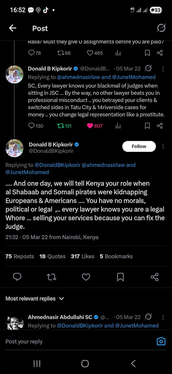 Mutuajoseph108's tweet photo. @ahmednasirlaw @Kenyajudiciary @LawSocietyofKe @NelsonHavi @omwanza @THE_SCOK The judiciary is compromised  without doubt but you should be the last person to lecture us about morals. https://t.co/LH8soX9eNw