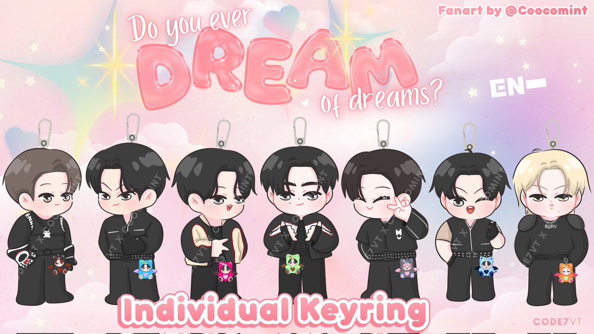 Cute vampires spotted! 👀🩵
@Coocomint’s ENHYPEN F1-inspired fits × vampire keyrings fanart in one piece, making it extra lovely!

Celebrate ENHYPEN’s 5th anniversary and their comeback THE SIN: VANISH with this must-have item.

• Unofficial merchandise prices drop at 6PM KST
•