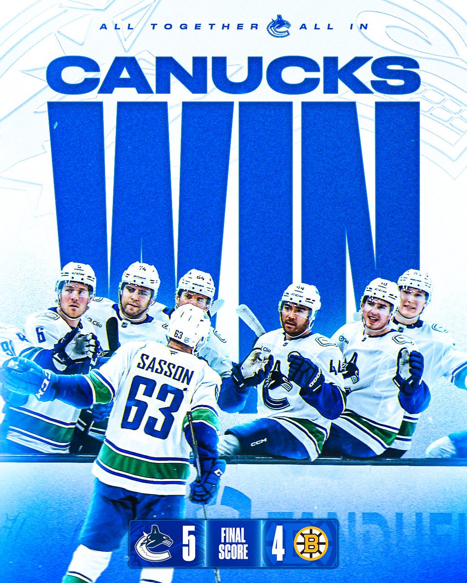 Canucks's tweet image. BEAR WITH US, THAT’S 4 STRAIGHT❗️