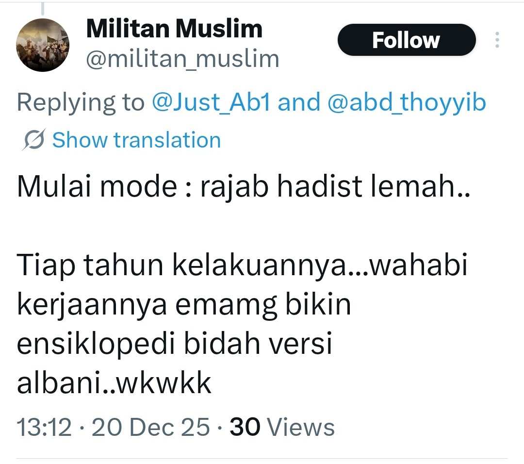 Just_Ab1's tweet image. Dan yang TIDAK TERIMA amalan di bulan #Rajab banyak berdasarkan hadits dhoif (bahkan) PALSU pun berkata....