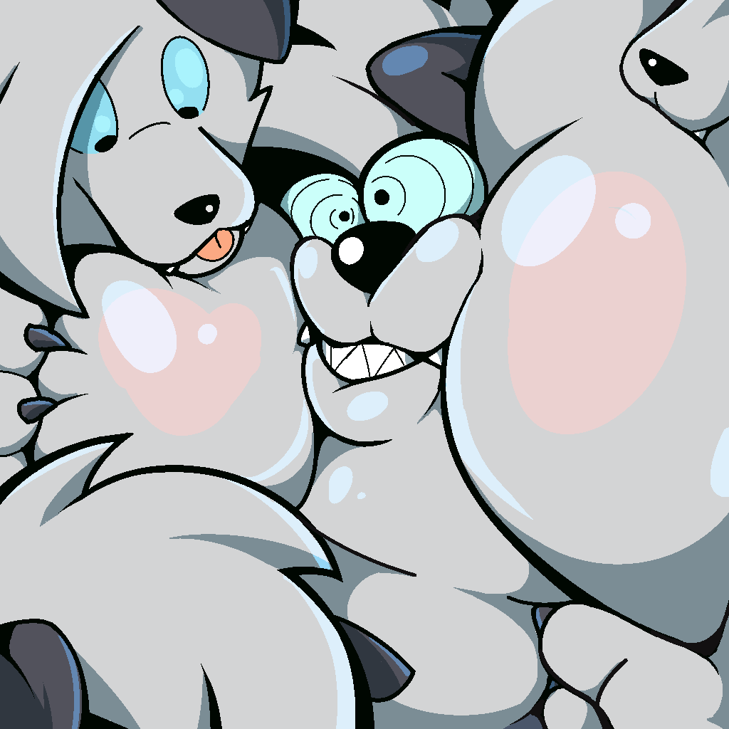 And now some practice with binary brush, with lots of full and friendly pokefaces