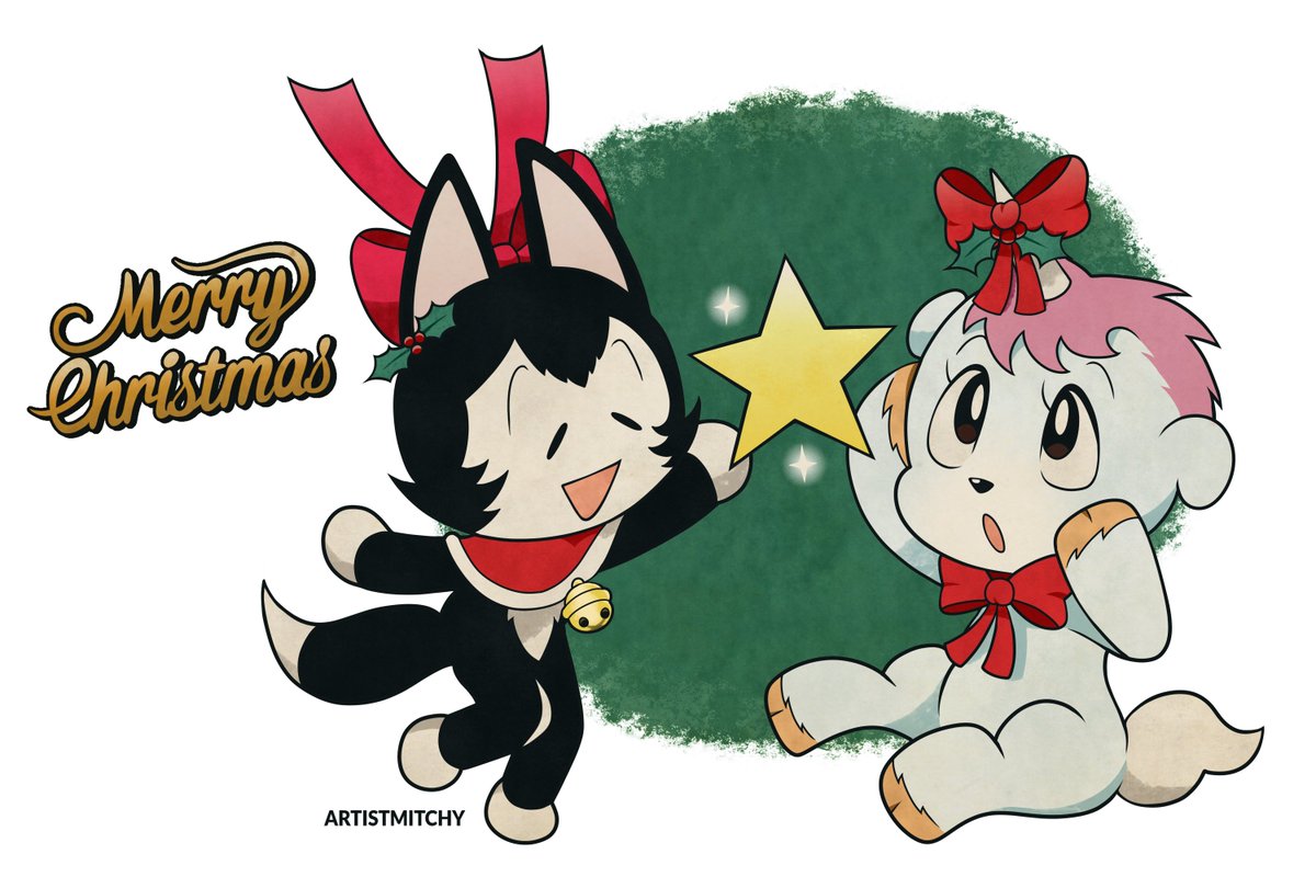 Merry Christmas from Unico and Chao! 🦄🎀 #Osamutezuka #手塚治虫