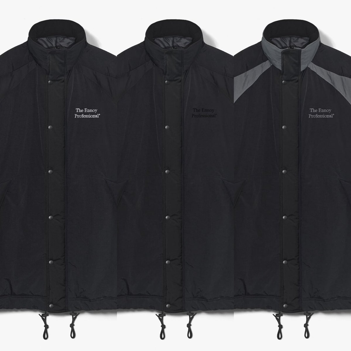 XL ENNOY Padded Nylon Bench Coat Black/White｜Yahoo!フリマ（旧