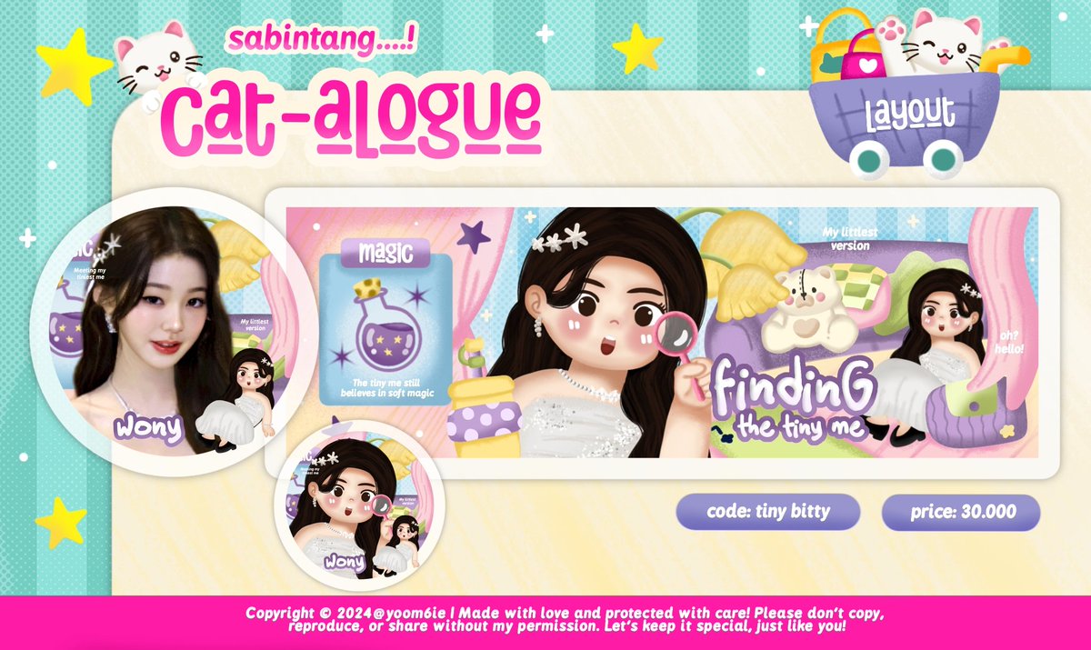 yoom6ie's tweet image. help repost please? thankyou 🤓💘

hai haii. . . ! hari ini aku mau OPEN TITIPAN 2 katalog layout gemasku "cute404" dan "tiny bitty" 🥣🍏💘 untuk tnc nya ada di bawah yaa! selamat jajank 🛒

#zonauang #zonajajan