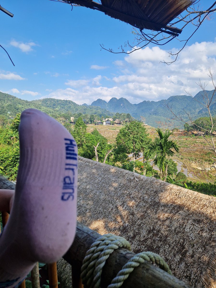 kayhud1's tweet photo. @peter_levy A bit of Christmas fun for you. How far can the Hull Train socks go ... So far 6000 miles from Hull Paragon Station to Puloung in Vietnam.  Can you encourage others to get involved. Socks can be purchased from Hull Trains and £1 of each purchase goes to   P.A.U.L 😁 https://t.co/j6sccbX4f1