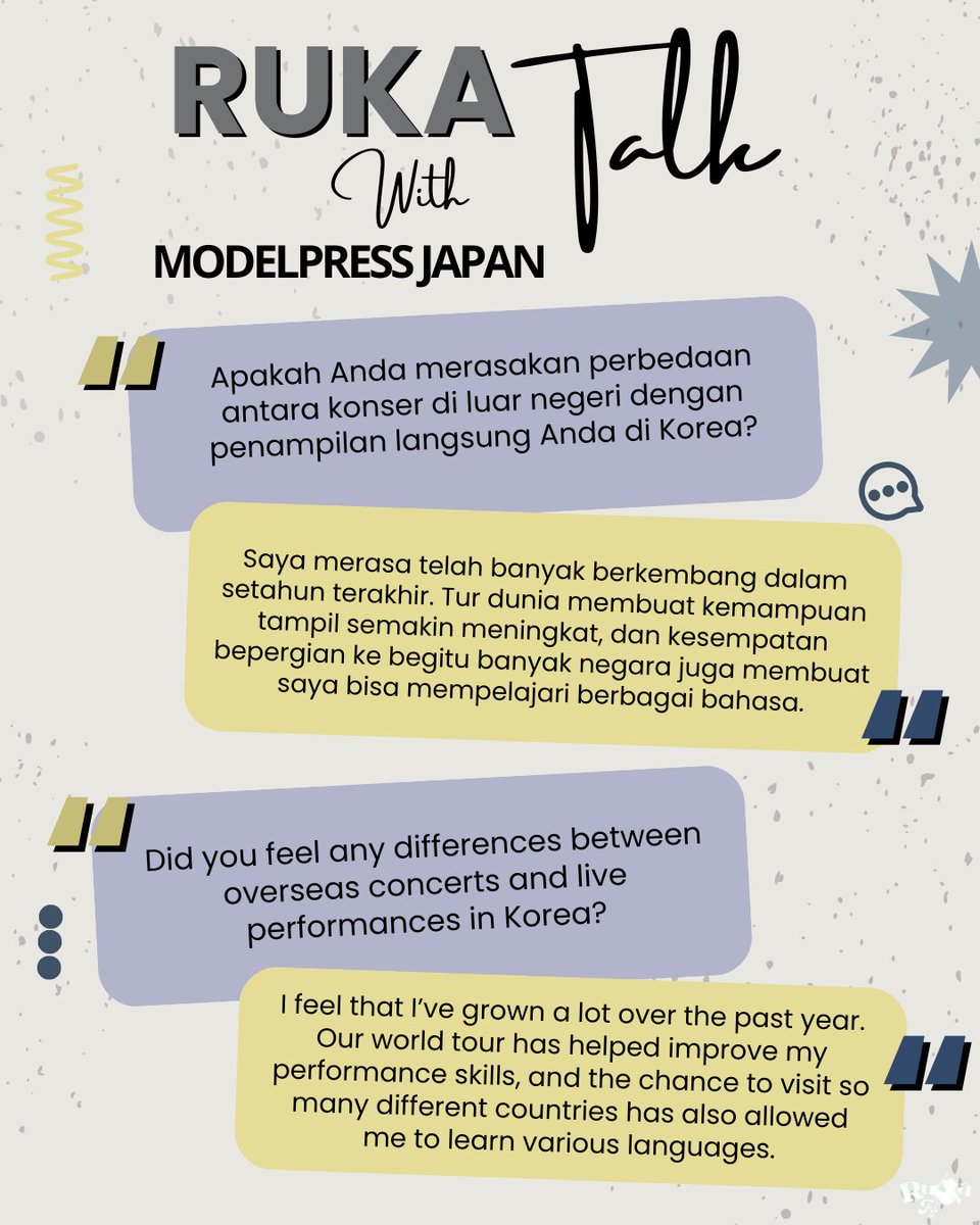 rukaページ In an exclusive interview with ModelPress Japan, RUKA shared her