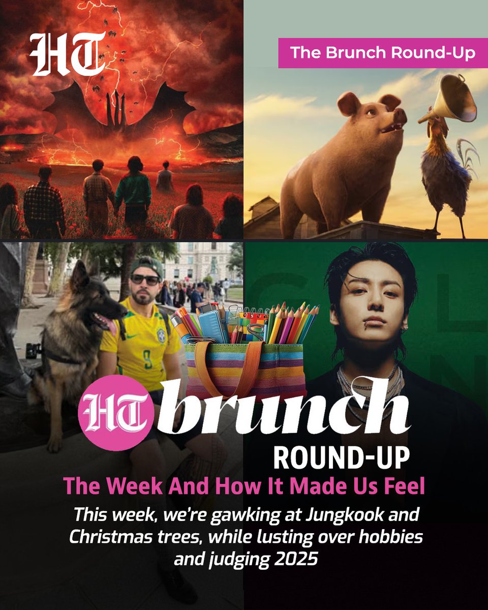htTweets's tweet photo. #HTBrunch | This week, we’re gawking at Jungkook and Christmas trees, while lusting over hobbies and judging 2025

Know more 🔗 https://t.co/k4ytXnANq3 https://t.co/4Thh01oxvw