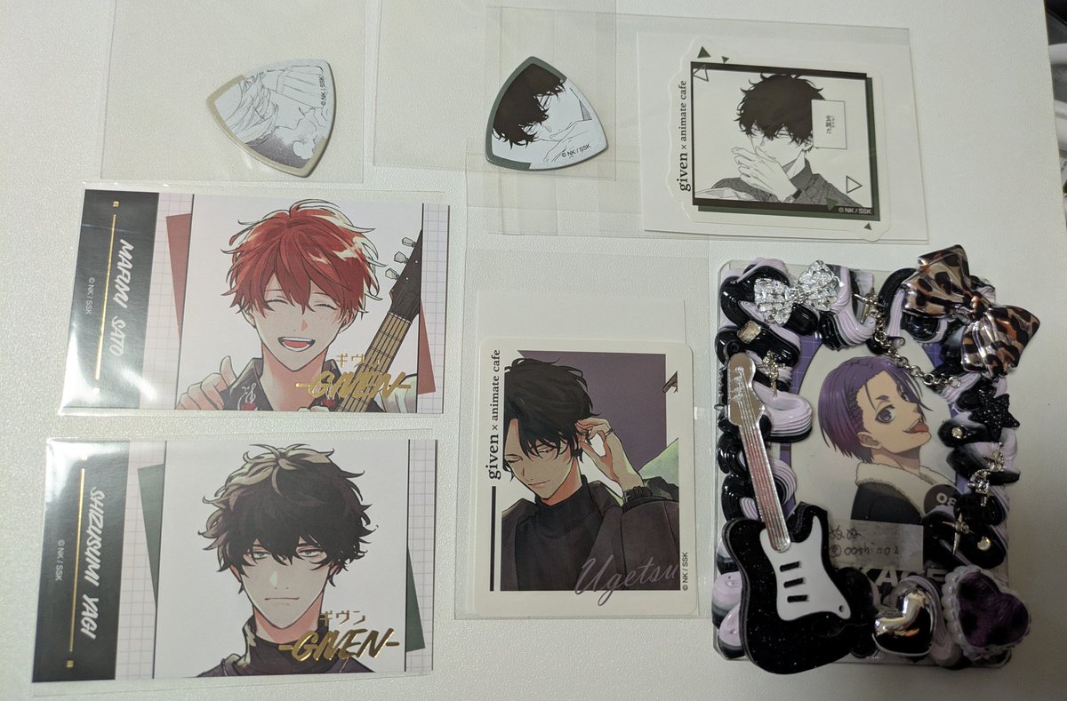 ギヴン　ステッカー　アニメイトカフェ ギヴン アニメイトカフェ トレーディングステッカーセット 玄純