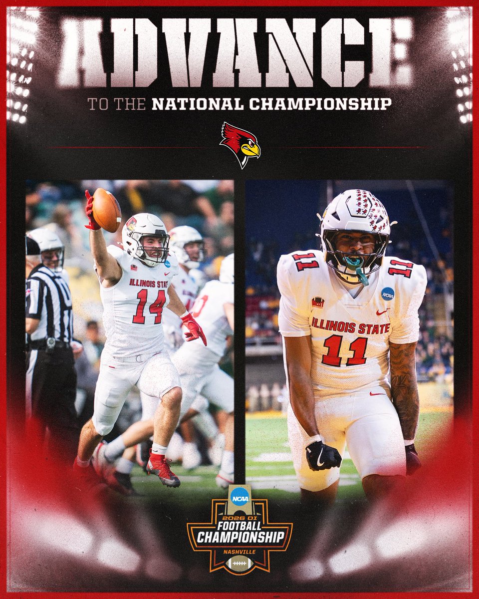 THE UNSEEDED REDBIRDS ARE HEADING TO THE NATIONAL CHAMPIONSHIP AFTER THE LARGEST SEMIFINAL WIN BY A ROAD TEAM IN THE LAST 30 SEASONS 🤯

<a href="/RedbirdFB/">Illinois State Football</a> defeats (12) Villanova, 30-14, to advance to the National Championship of the 2025 <a href="/NCAA/">NCAA</a> DI FCS Football Playoffs ‼️ 

#FCSPlayoffs