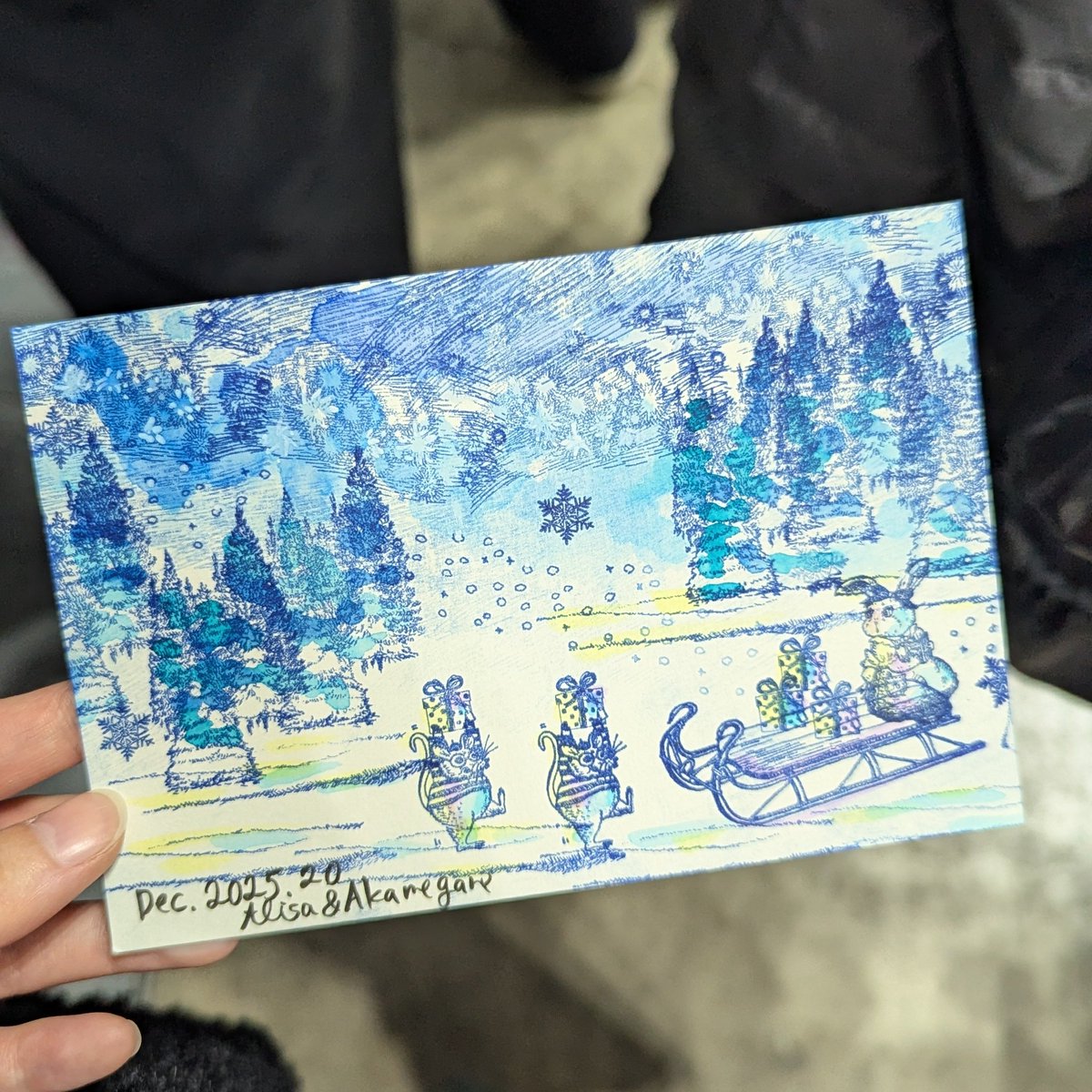 ありさ＆あかめがねさんでありささんがいるー！って思って寄ったら最後に会ったの2年前なのに覚えててくれて嬉しかった✨
新作スタンプで絵を描いてくれました！
ブッファールくん好きって言ったら押してくれた😍
#文具女子博2025