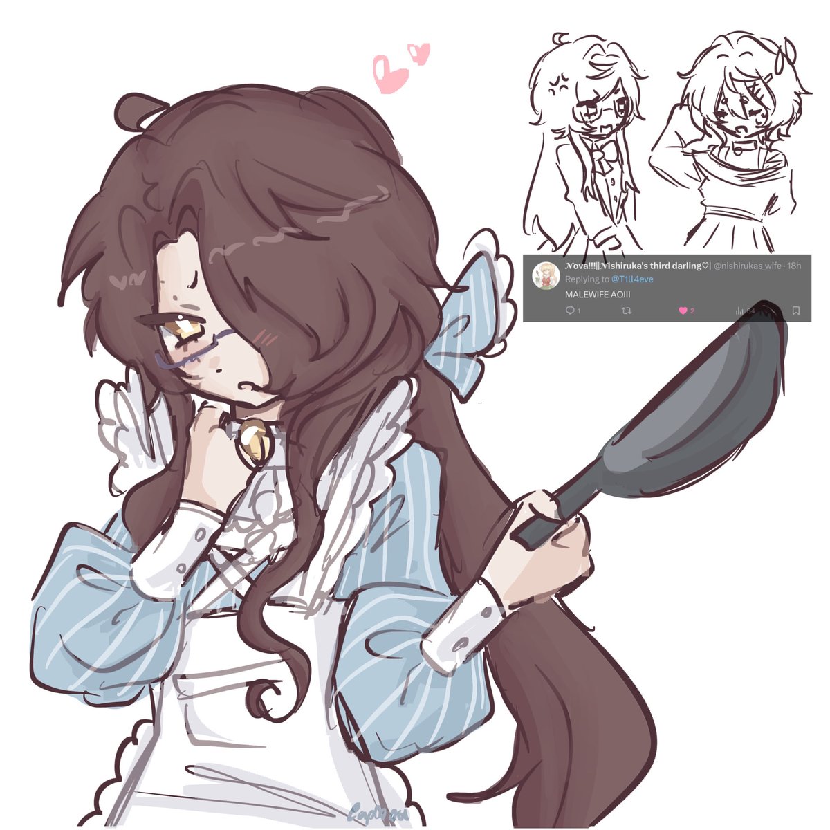 T1ll4eve's tweet photo. sighhhh i had to.. aoi fans ill make a better malewife aoi later #DRDS https://t.co/aZAheLAFBs