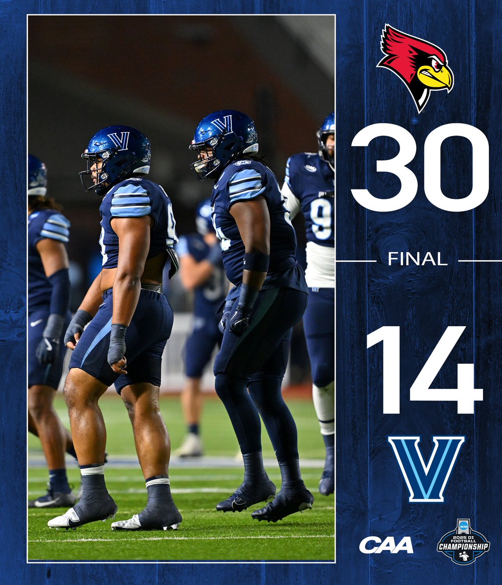 CAAFootball's tweet image. An incredible season comes to an end for @NovaFootball in the @NCAA_FCS Semifinals

#CAAFB