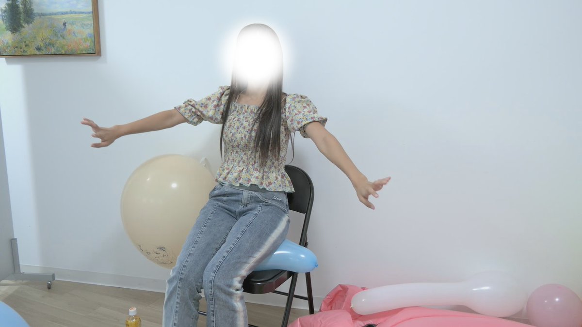 風船 78 のんたんさんが風船に座って割れるか検証！】 YouTubeで「風船を