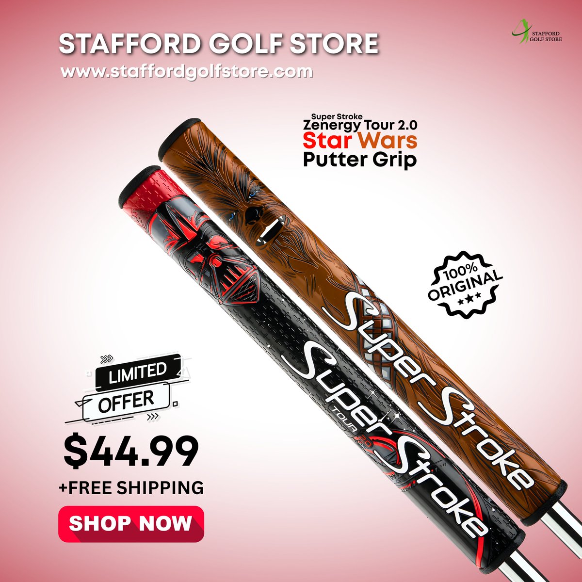 StaffordGolfStr's tweet image. 🌌⛳ SuperStroke ZEnergy Tour 2.0 – Star Wars Edition
Tour-level feel with iconic Star Wars style ✨
Includes ball marker 🎯
👉 staffordgolfstore.com/product/super-…
#SuperStroke #StarWarsGolf #GolfGear #PuttingGame #StaffordGolfStore