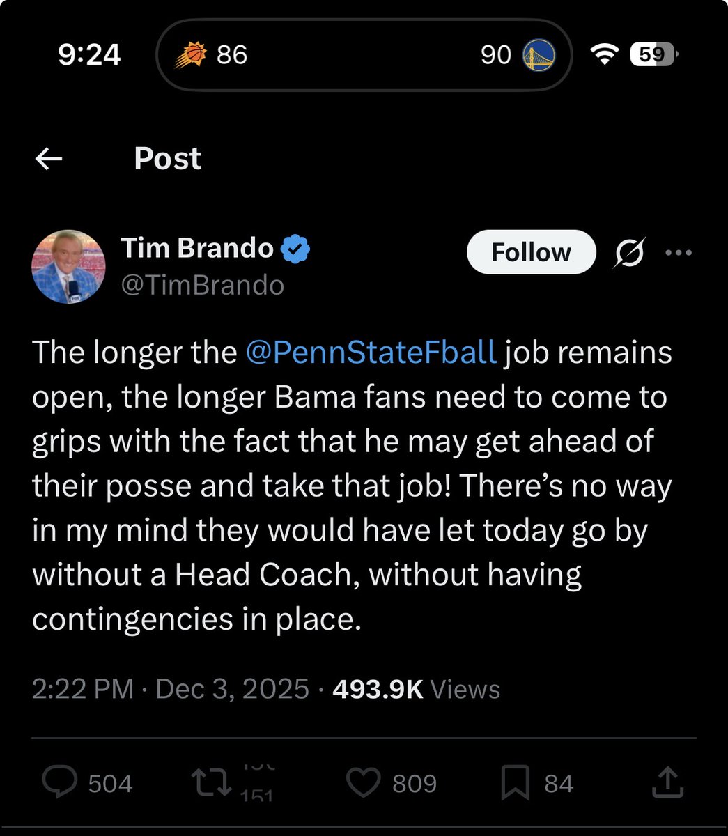 PatrickROwens's tweet photo. Poor irrelevant @TimBrando blocks me b/c I didn’t find it hard to match his intellect #sad. Remember when you got demoted from SEC on CBS? Hard for you to keep up with all your useless tweets, I’m sure, so here are screenshots of your insinuation of Deboer’s interest to PSU. C Ya https://t.co/kAvaUuTwlh