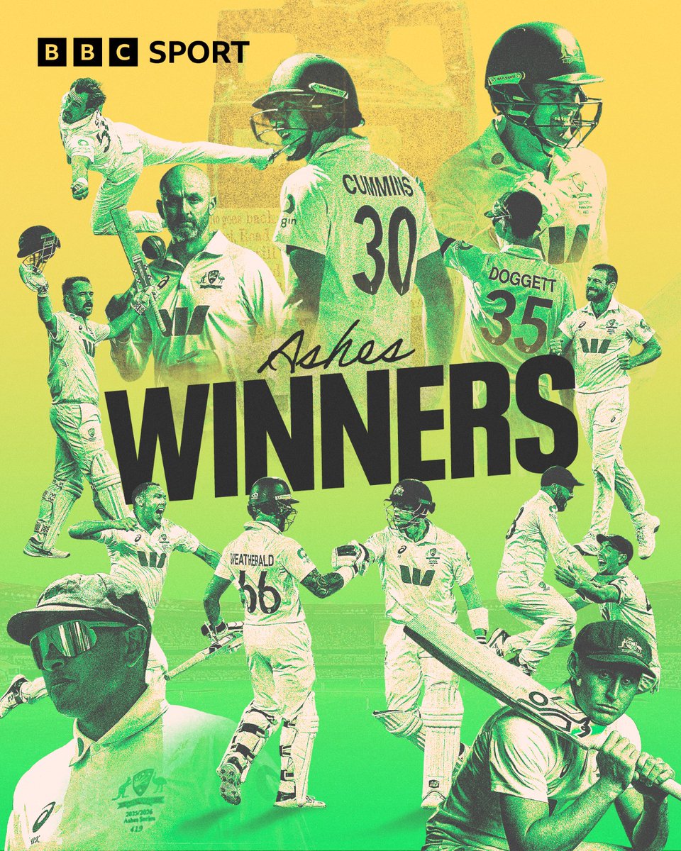 bbctms's tweet image. Australia have retained the Ashes! 🇦🇺

They have bowled out England for 352, a victory in Adelaide by 82 runs.

Pat Cummins' side take a 3-0 lead with two Tests to play.