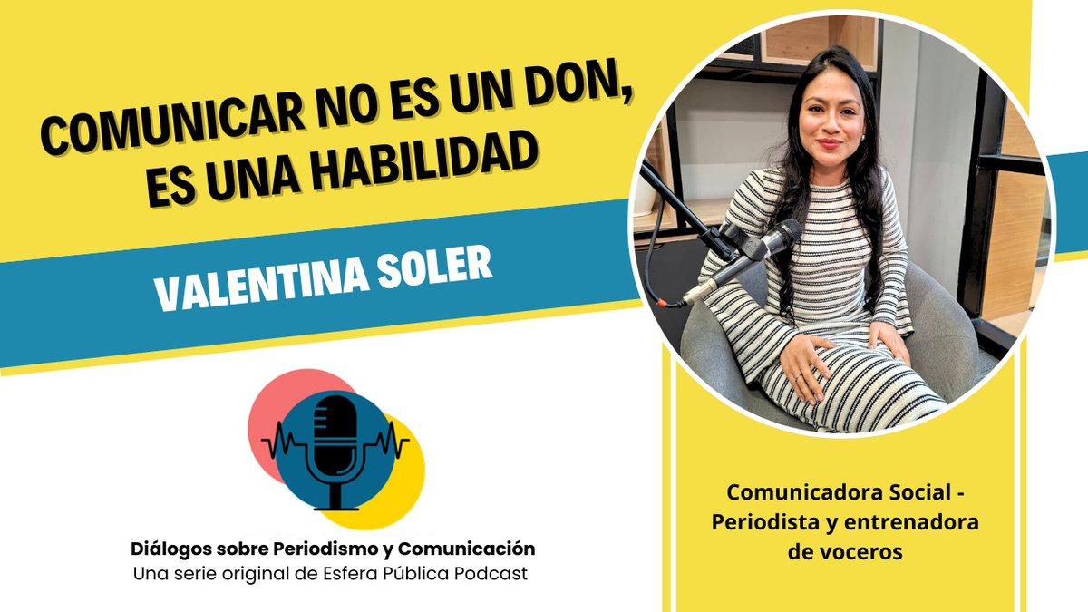 En Esfera Pública Podcast conversamos con la entrenadora de voceros Valentina Soler sobre lo que significa comunicar con coherencia, propósito y confianza.
Spotify: open.spotify.com/episode/1CZf3J…

En YouTube: youtu.be/zfpjeR0azdg