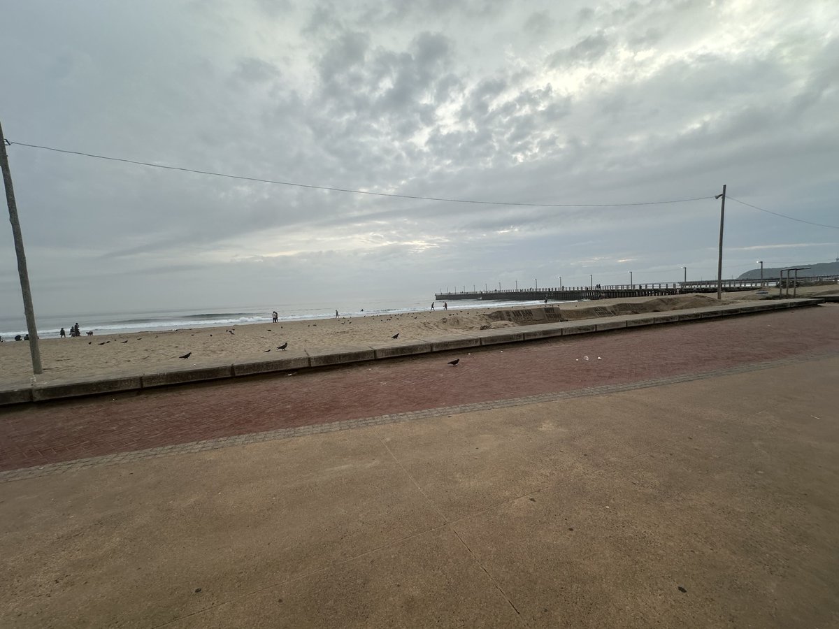 schohan's tweet image. Durban beach walk this morning