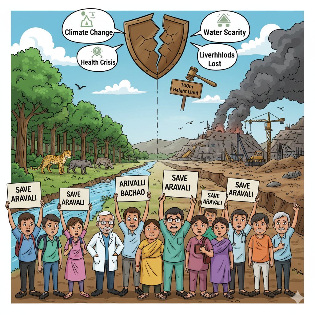 MuCashPro's tweet image. Environmental protection isn’t anti-development — it’s pro-future. 🌱
Let’s act now to safeguard the Aravalli before it’s too late.
#SaveAravalli #Environment #ResponsibleGrowth