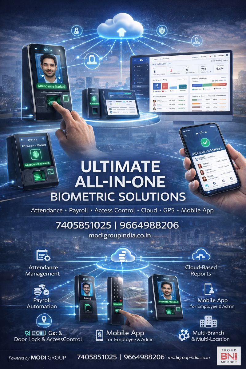 ahm_modi's tweet image. All-in-One Biometric Solutions 🔐📊
Attendance • Payroll • Access • GPS • Cloud
✔️ Face + Fingerprint
✔️ Door Lock
✔️ Mobile App
✔️ ERP Integration

📞 9664988206
🌐 modigroupindia.co.in

#BiometricSolutions
#BiometricAttendance
#HRTech
#SmartOffice
#WorkforceManagement