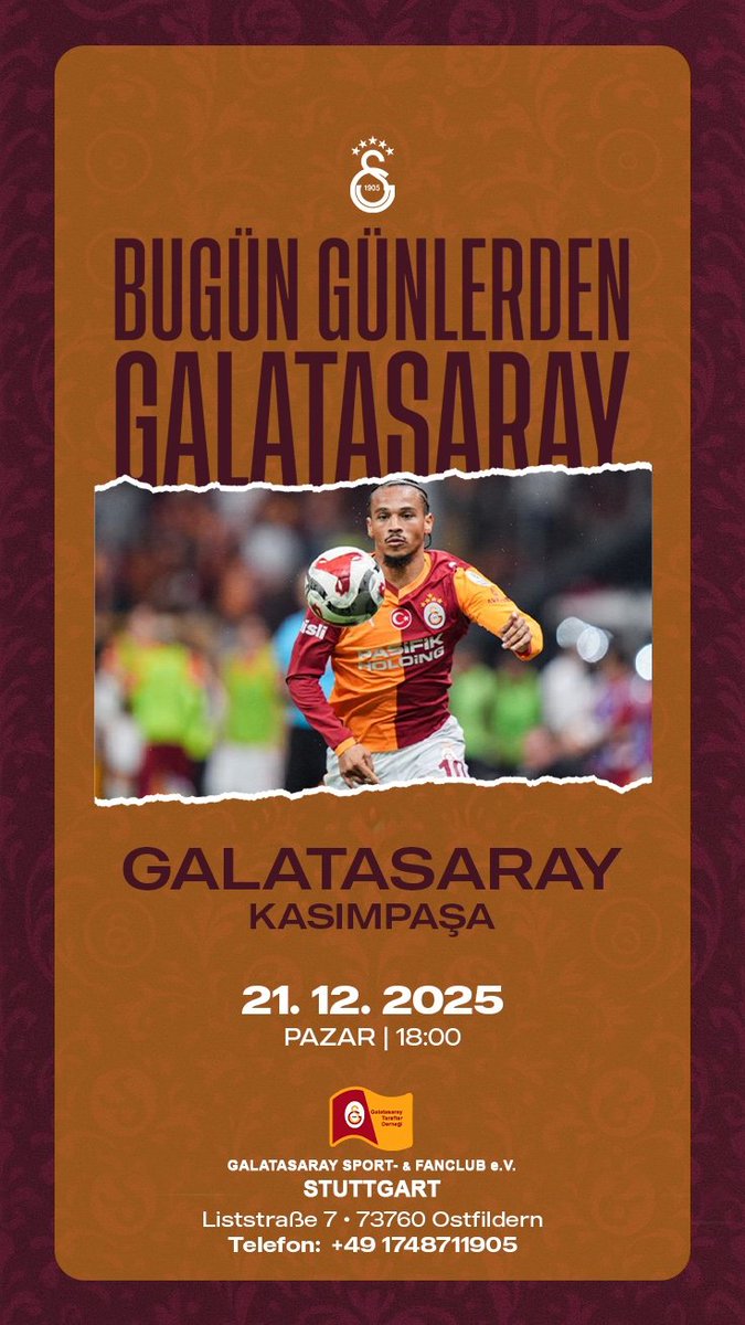 Stuttgart Galatasaray'ın Evidir Ostfildern Kalbidir..💛❤️

<a href="/TayfunBozkus/">Tayfun BOZKUŞ</a> 
<a href="/GalatasaraySK/">Galatasaray SK</a>