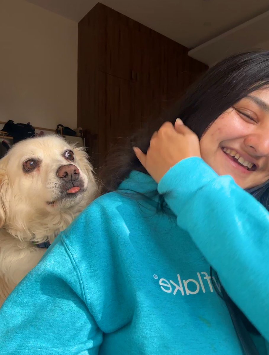 Tried to take a cute picture with my older dog