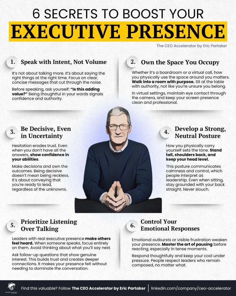 6 Secrets to boost your executive presence
