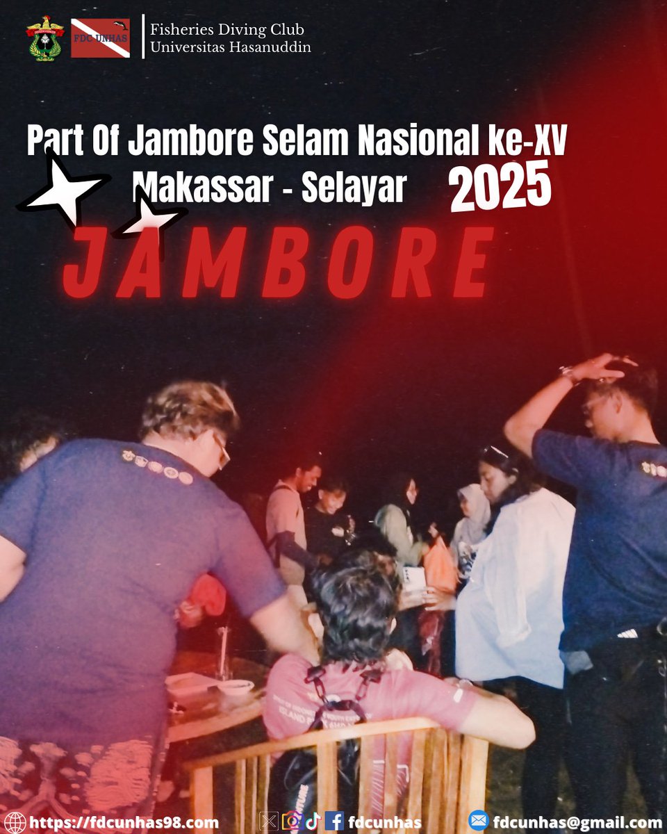 fdcunhas's tweet photo. “Jambore Selam Nasional XV resmi digelar! 🤿
Ajang kebersamaan penyelam mahasiswa se-Indonesia untuk berbagi pengalaman dan menjalin jejaring.
Terima kasih seluruh club selam yang hadir—sampai jumpa di jambore berikutnya! 🌊✨
______________________
WaspadaDiraAnuraga https://t.co/LkbG5kivJ6