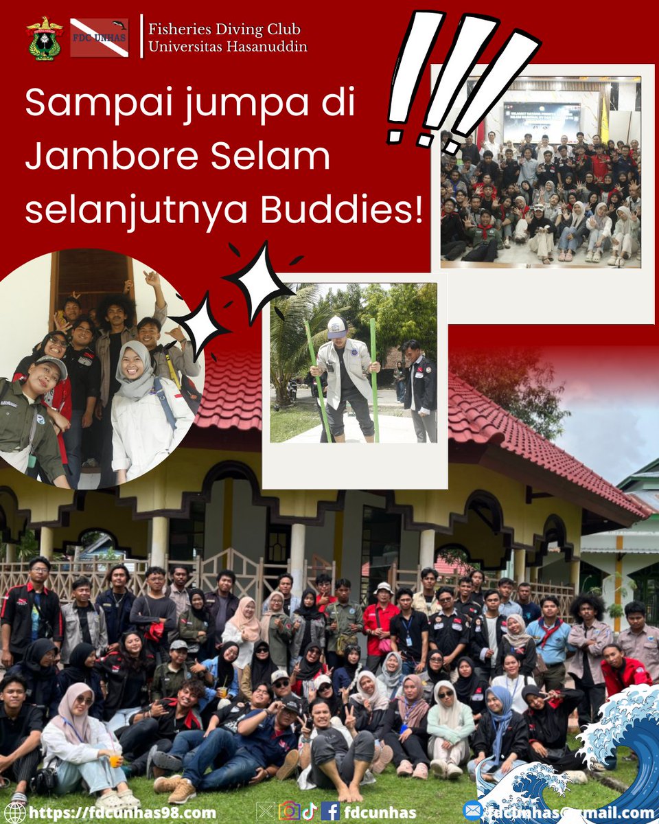 “Jambore Selam Nasional XV resmi digelar! 🤿
Ajang kebersamaan penyelam mahasiswa se-Indonesia untuk berbagi pengalaman dan menjalin jejaring.
Terima kasih seluruh club selam yang hadir—sampai jumpa di jambore berikutnya! 🌊✨
______________________
WaspadaDiraAnuraga