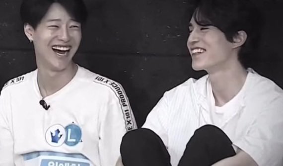 jszydnwm's tweet image. dongwook and seungyoun met again :')