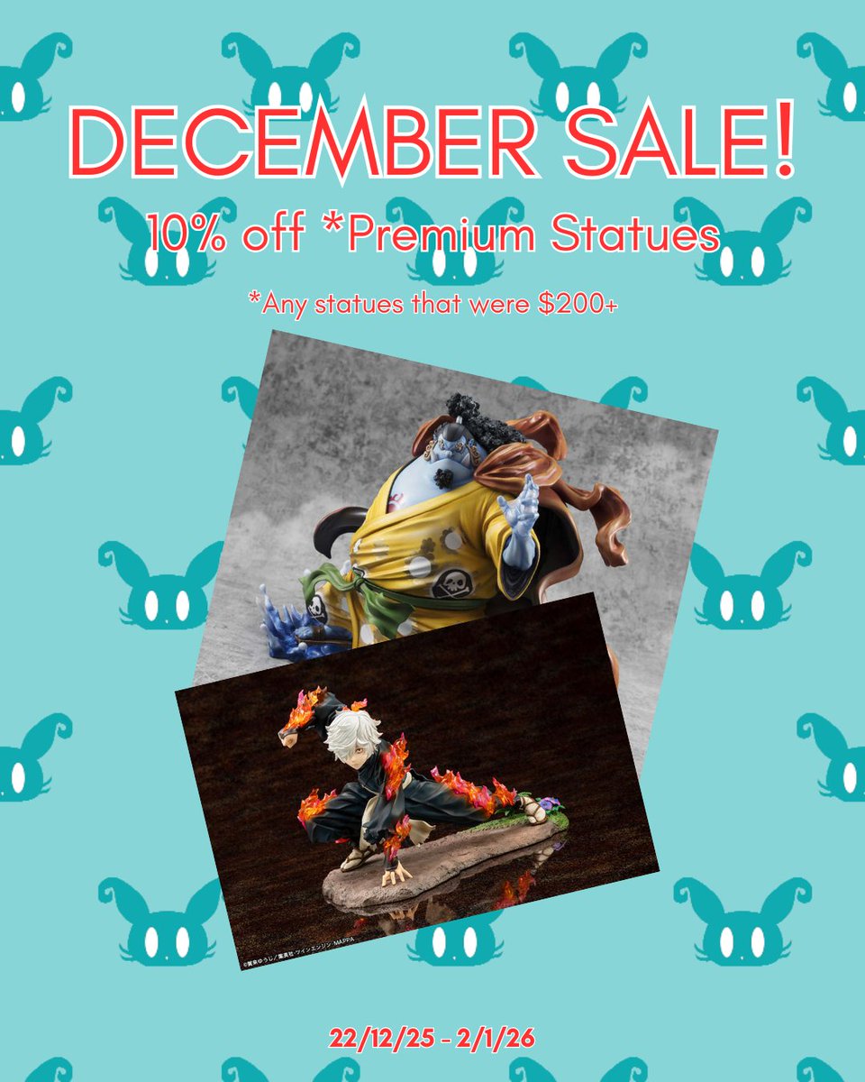 🎊【SALE】🎊
Our final weekly sale is 10% off any Premium Statues!
Add to your collection whilst these sales are here!