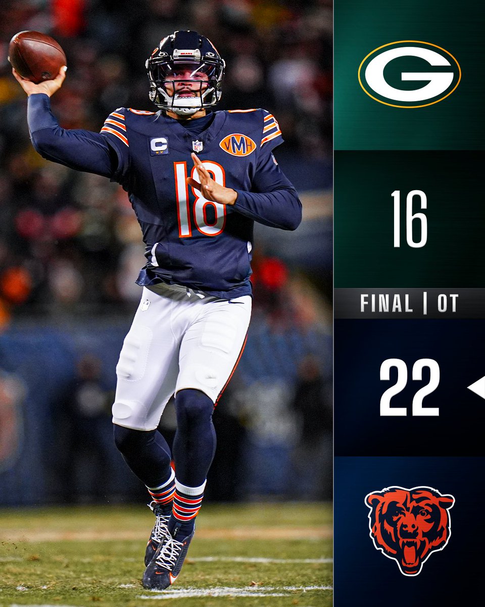 FINAL: The <a href="/ChicagoBears/">Chicago Bears</a> walk it off to extend their NFC North lead!