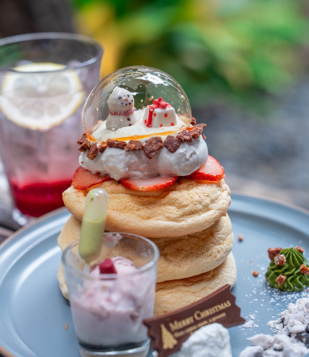 裏参道ガーデン リズラボキッチンでスノードームのパンケーキ𓌉🥞𓇋