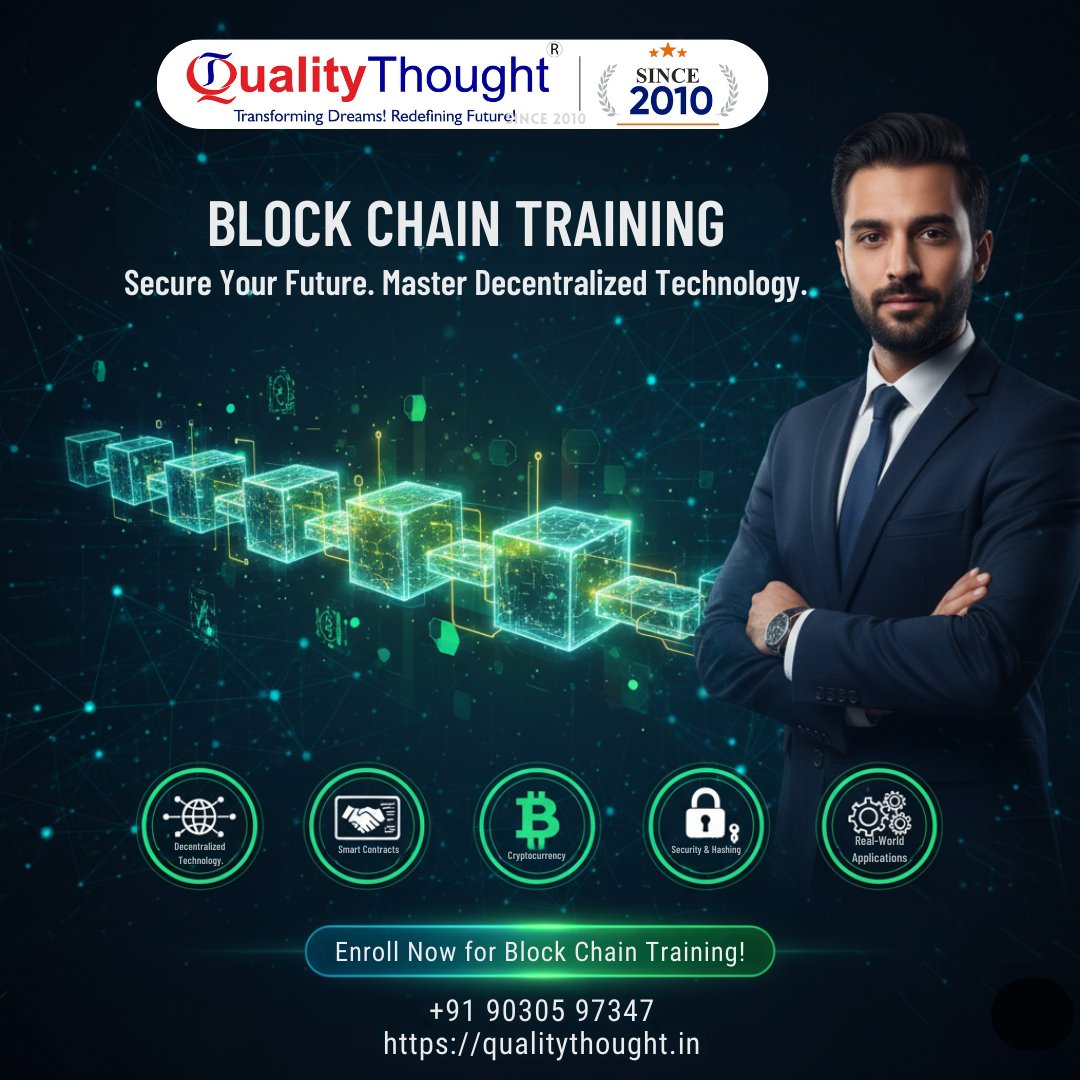 AvanchaA99169's tweet image. Step into the future of technology with Blockchain Training – Intensive &amp;amp; Internship Program by Quality Thought 🚀

👉 Enroll now: qualitythought.in/block-chain/

#BlockchainTraining #QualityThought #BlockchainInternship #Web3Careers #SmartContracts #DAppDevelopment
#ITTrainingHyderabad