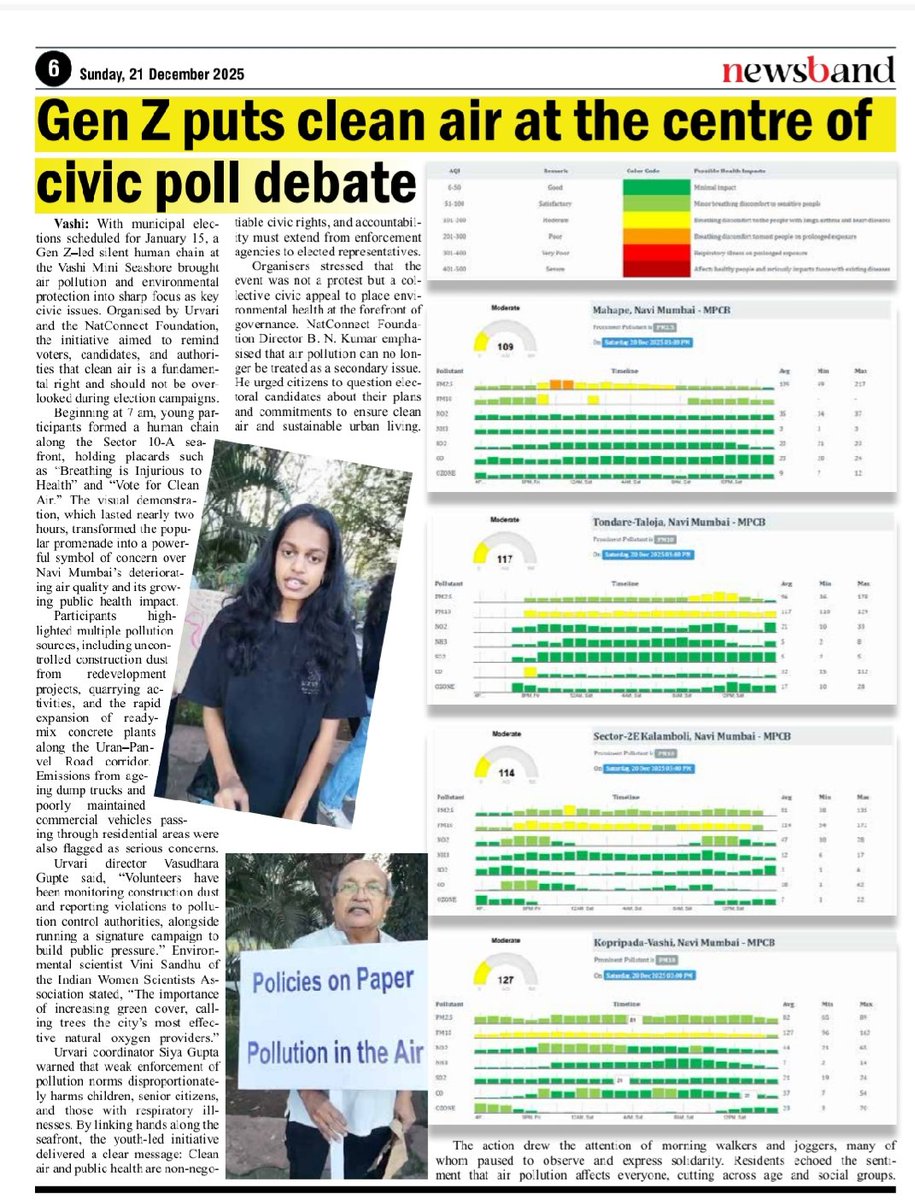 MumbaiMuchMuch's tweet image. GenZ leads Human Chain to express concern over air pollution and biodiversity destruction