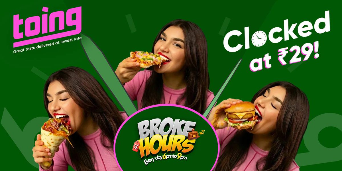 lpd360's tweet image. Toing by Swiggy : Get Pizza at ₹29 Only 🥳

✅ Link :- clnk.in/xTSQ

📌 Available in limited Location like Pune, Agra, Vadodara

#swiggy #toing