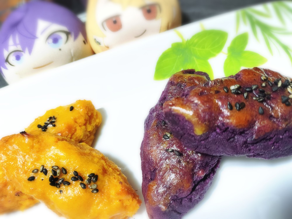 紫芋が手に入ったので しません色のスイートポテト