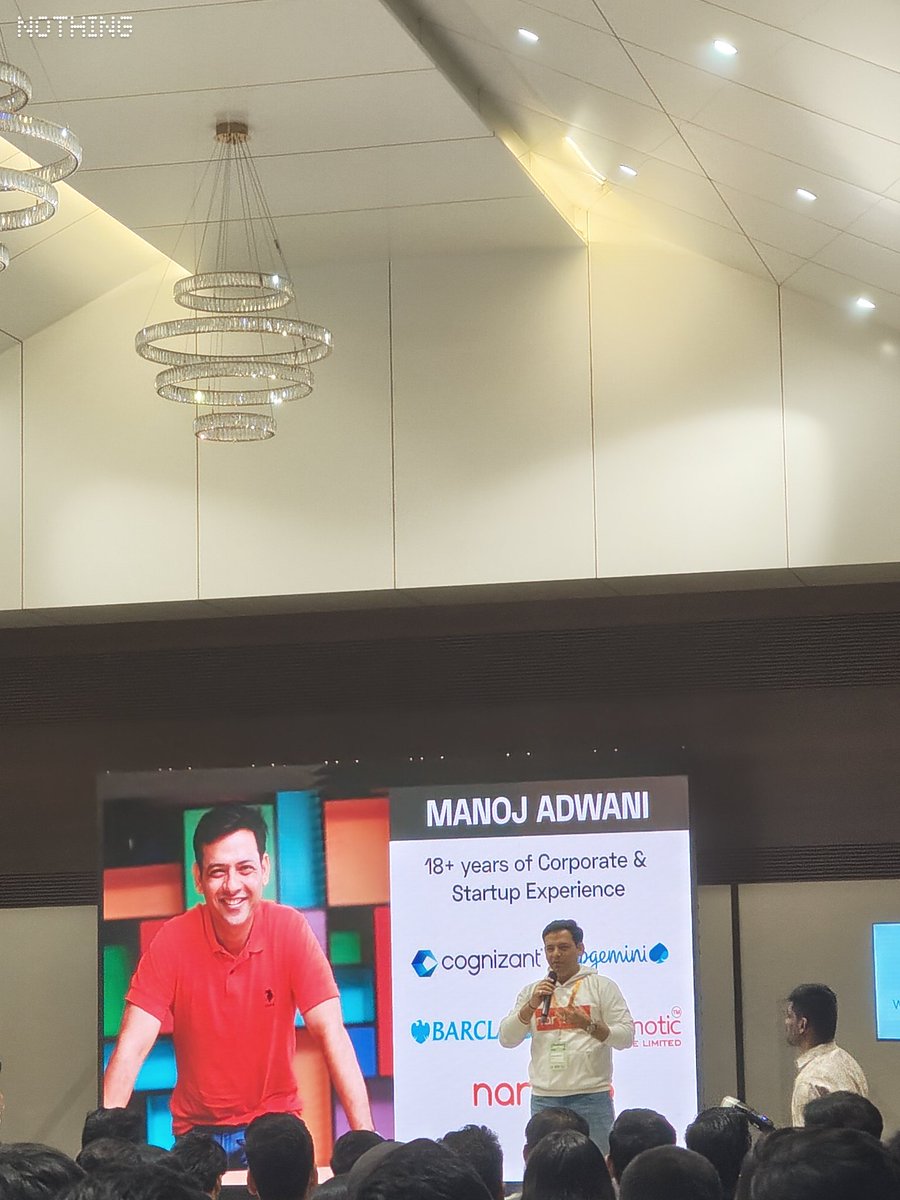 I’m here at #DevfestSurat 😄
Keynote is going on right now with <a href="/manojadwani20/">Manoj Adwani</a> from Narad.io. People are locked in and listening, hall is full and the vibe is nice.
Good start to the day 🔥