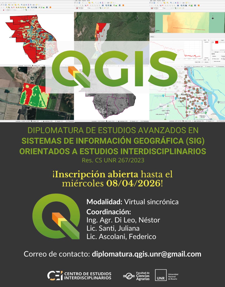 Se vienen las ediciones 2026 de nuestras Diplomaturas Superiores. La primera va a incorporar un curso de #piloto de drones para categoría abierta, promocional para la de QGIS
Preinscripción Diplo #Drones: forms.gle/M9bnYsGSkXwykq…
Preinscripción Diplo #QGIS: docs.google.com/forms/d/e/1FAI…